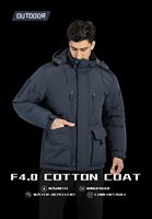 Veste polaire d'hiver ECIG 4.0 avec fermeture éclair, imperméable, respirante, grande taille, rembourrée en coton, service OEM disponible