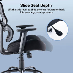 Chaise <span class=keywords><strong>de</strong></span> bureau ergonomique contemporaine haut <span class=keywords><strong>de</strong></span> gamme avec design modulaire, fonctionnalités extensibles, construction en plastique, composants <span class=keywords><strong>de</strong></span> qualité supérieure - Product Image 5