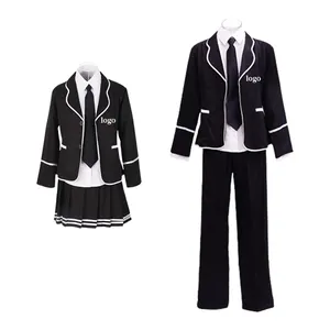 Promotion Fashion School Uniform Custom Logo Boys And Girls England Style Student School Suit For Kids