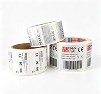 Étiquettes autocollantes personnalisées certifiées CE RoHS, imperméables, brillantes, argentées, en rouleau, pour le marquage des appareils électroniques