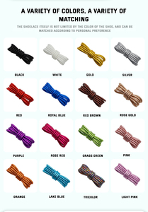 Lacets de chaussures ronds scintillants 2025, lacets circulaires en métal colorés, lacets métalliques brillants dorés argentés pour chaussures de sport - Product Image 5