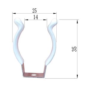 <span class=keywords><strong>Pince</strong></span> de <span class=keywords><strong>lampe</strong></span> fluorescente T8 <span class=keywords><strong>LED</strong></span> en acier inoxydable blanc revêtu de plastique <span class=keywords><strong>lampe</strong></span> de support de tube - Product Image 3