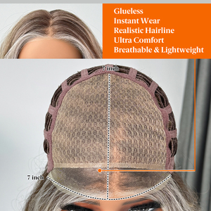 <span class=keywords><strong>Perruque</strong></span> frontale synthétique premium 7x7 en gros, 100% résistante à la chaleur, base mono juive, sans colle, monofilament, dentelle transparente pour femmes - Product Image 5