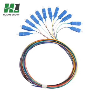 Huijue HJ 고밀도 SC APC 9/125um 광섬유 피그테일 싱글 모드 G652D <span class=keywords><strong>12</strong></span>색 번치 저손실 LSZH 텔코디아 GR-1209 - Product Image 1