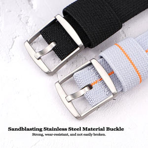 Bracelets de <span class=keywords><strong>montre</strong></span> de remplacement en toile de nylon élastique imperméable de 20mm avec <span class=keywords><strong>boucle</strong></span> en acier pour bracelets de <span class=keywords><strong>montre</strong></span> Omega <span class=keywords><strong>Swatch</strong></span> Moonwsatch - Product Image 4