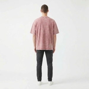 T-shirts délavés à l'acide personnalisés 330 g/m² 100 % coton épais pour hommes, vierges, vintage, effet vieilli, coupe oversize, séchage rapide - Product Image 3