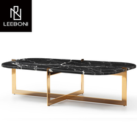 Table centrale moderne de salon de luxe au design italien Tables basses en marbre blanc ou noir