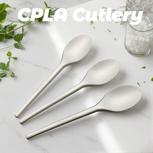 Cuillère à soupe de qualité alimentaire de couleur personnalisée, compostable, en CPLA, couverts jetables, <span class=keywords><strong>vaisselle</strong></span> pour les fêtes, gâteau, dessert, cuillère en <span class=keywords><strong>plastique</strong></span> - Product Image 1