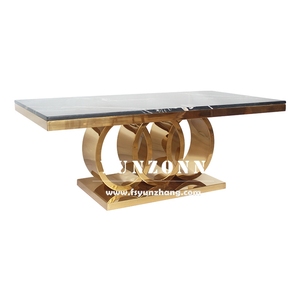 Base de cercles de taille personnalisée <span class=keywords><strong>table</strong></span> <span class=keywords><strong>d</strong></span>'<span class=keywords><strong>appoint</strong></span> de luxe en pierre naturelle argentée ou dorée <span class=keywords><strong>table</strong></span> de salon centre à café en métal centro - Product Image 2