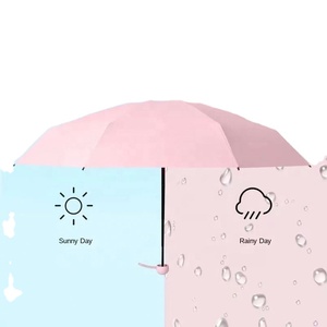 Mini parapluie de poche manuel ultra-léger à 5 plis et 8 baleines, protection UV, coloré, avec logo personnalisé, pour adultes, cadeaux d'affaires - Product Image 4