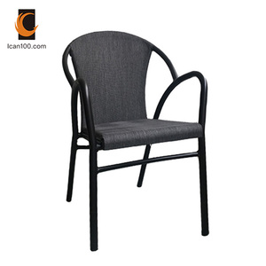 Moderno diseño de la venta caliente de bambú de Metal de hierro de jardín al aire libre uso sillones café Silla de comedor - Product Image 5