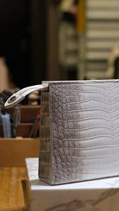 Nuova <span class=keywords><strong>pochette</strong></span> Casual da <span class=keywords><strong>uomo</strong></span> di alta qualità, realizzata a mano in <span class=keywords><strong>pelle</strong></span> di coccodrillo - Product Image 5