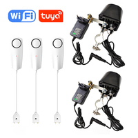 Detektor Kebocoran Air Industri Tuya WiFi Smart Valve Controllers Manipulator Katup Penutup Air Otomatis & 3 Buah Sensor Air