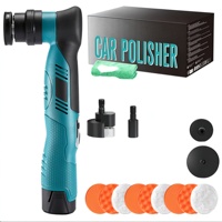 Kit de polisseuse de voiture mini industrielle sans fil, 6 vitesses variables, pour le detailing et le cirage, 2 batteries Li-ion 12V 2000mAh, machine à polir