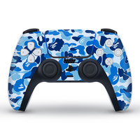 Autocollants en vinyle de style camouflage Data Frog pour la coque de la console de la manette PS5 pour les joueurs vidéo