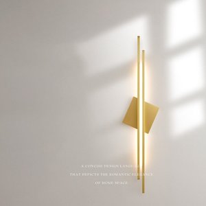 Lámpara de Pared de Lujo de Estilo Nuevo 2024 para Sala de Estar, Tira Larga de Alta Calidad con Decoración de Rejilla para Fondo de TV, Pared de Dormitorio - Product Image 1