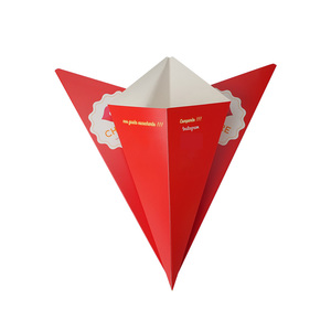 Usine personnalisée haute qualité papier kraft frites boîte résistant à l'huile bio-dégradable jetable papier cône pour frites <span class=keywords><strong>gaufre</strong></span> - Product Image 2