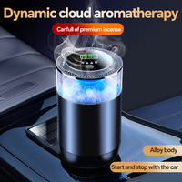 Diffuseur d'arômes intelligent pour voiture, rechargeable, avec fonction de détection sonore, lampe RGB et effet de brume pour l'intérieur automobile