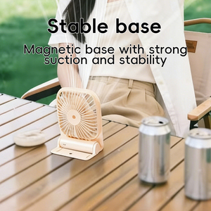 Mini Ventilador Magnético Portátil, Batería Recargable de 1200 mAh, 4 Velocidades Ajustables, Ventilador de Escritorio para Espacios Pequeños, Refrigeración Personal Diaria - Product Image 5