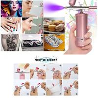 Portable aérographe pistolet injecteur d'oxygène Rechargeable poche sans fil brosse à Air pour ongles Art peinture gâteau décor Cookie
