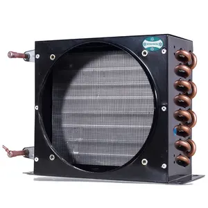Condensador de tubo de cobre refrigerado por aire de 1/2HP con motor de ventilador para piezas de refrigeración en hoteles, restaurantes, construcción - Product Image 1