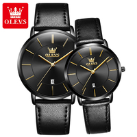 Olevs marque 5869 montres pour hommes montre à Quartz étanche montre-bracelet avec date calendrier dame horloge Couple montre