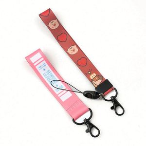 Cheap Sublimation Print Logo Tactical Webbing Keychain <b>Polyester</b> Custom Short Wrist <b>Lanyards</b> - Product Image 3
