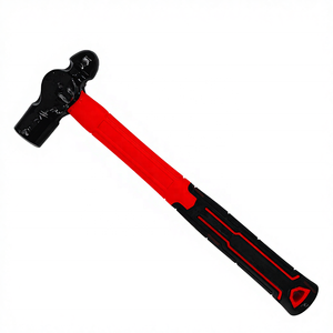 45 Carbon Steel Round Head Ball Peen <strong>Pin</strong> <strong>Hammer</strong> with Fiberglass Handle Knurled Grip 1 Face Diameter 30CM Length 0.5-3lb Weight - Product Image 1