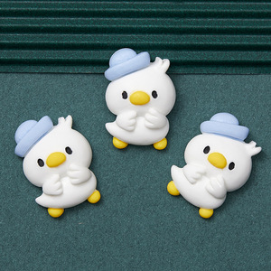 Dễ Thương Trắng Vịt Phim Hoạt Hình Nhựa Phụ Kiện Nhựa Đồ Trang Sức Nhựa Keychain Khuôn Mẫu Silicone Cho Trang Trí - Product Image 6