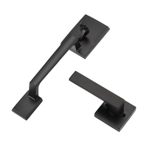 Juego de Manijas para <span class=keywords><strong>Puerta</strong></span> Principal de Villa en Negro Mate, Diseño Moderno, Palanca Reversible, Control Táctil Ambidiestro, Fácil de Usar en Hoteles y Apartamentos - Product Image 6