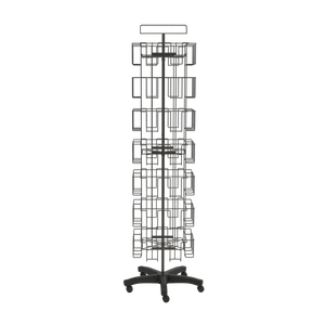 Customizable Metal <strong>Wire</strong> <strong>Spinner</strong> <strong>Display</strong> <strong>Rack</strong> Stand Grocery Store Postcard CD Brochure Christmas Gift Greeting Card Rotating <strong>Rack</strong> - Product Image 1
