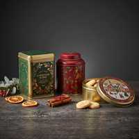 Boîte en fer blanc ronde et carrée pour Noël, personnalisable avec logo, pour bonbons, biscuits et cadeaux de fin d'année