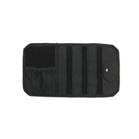 Organisateur de pare-soleil de voiture tactique Molle avec pochette de rangement zippée et pince à lunettes, panneau Molle compatible avec la plupart des véhicules/camions