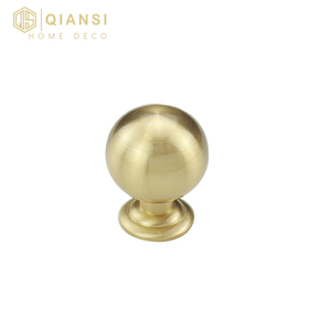 Qiansi HK0033 Brass Pen <strong>Gold</strong> Kitchen and Bedroom <strong>Drawer</strong> Handles <strong>Small</strong> round <strong>Knobs</strong> with Cabinet for Dresser and Muebles Con - Product Image 1
