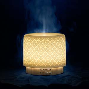 MARNYS Ceramic Diffuser Lamp <b>With</b> Led <b>Light</b> For Aromatherapy And Humidification - Product Image 1