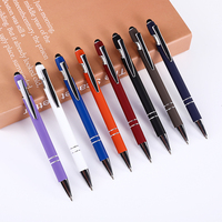 Stylo publicitaire SHULI personnalisé 2 en 1, multifonction, capacitif, avec logo en caoutchouc pour écran tactile, stylet métallique pour tablette