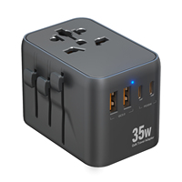 Adaptador de Viaje Universal 2026, Superventas, PD 35W, de EE. UU. a Europa, Reino Unido, Australia, Asia y Todo el Mundo, con Tomas de Corriente Alterna