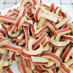 Golosinas naturales y saludables para mascotas OEM ODM superventas, bocadillos para masticar perros con nudo de bacalao y pollo hechos en fábrica, bocadillos ricos en proteínas para gatos y perros - Product Image 4