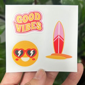 Hojas de pegatinas troqueladas personalizadas, impermeables, de vinilo, con logotipo de marca, paquete de pegatinas para pequeñas empresas, calcomanías para portátiles y botellas de agua - Product Image 2