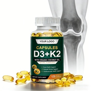 Integratore OEM di proprietà statale Halal con Vitamina D3 e K2 50000 UI <span class=keywords><strong>2</strong></span> in 1 in capsule softgel ad altissima concentrazione per la salute delle ossa - Product Image 2