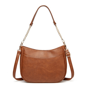 Borsa a tracolla Casual in pelle sintetica di alta qualità da donna con decorazione a catene Vintage borsa a tracolla da donna di classe di tendenza di nuova moda - Product Image 2