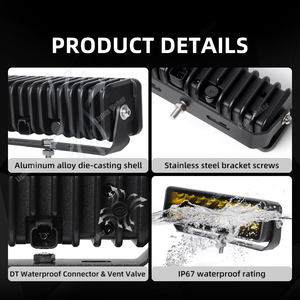 6 pouces 80w LED <span class=keywords><strong>Spot</strong></span> Worklight Blanc Pod Petite Barre Lumineuse Double Rangée Réfraction Lumière Tasse Conduite LED Lumière - Product Image 4