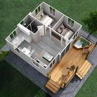 Casas Prefabricadas de Lujo de Alta Calidad, Estructura de Acero, Plegables, Móviles, Pequeñas, Expandibles, Tipo Contenedor, para Hotel o Tienda