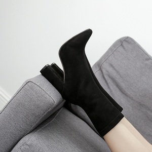 Hot Sale Large Size 35-42 Spot Nightclub Thick Heel High-heeled Boots Women's Boots Pointed <b>Shoes</b> 2023 - Product Image 4