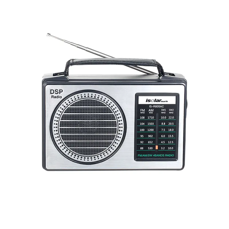 Rechargeable Compact Signal band receiver FM AM SW1-2 4 radio With power cord and 5 section