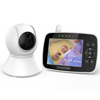 Moniteur vidéo pour bébé à prix d'usine, écran LCD TFT 3,5 pouces, vision nocturne, communication bidirectionnelle, caméra HD panoramique/inclinaison, surveillance de la température, berceuses
