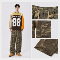 Pantalon cargo large pour homme en toile 100 % coton, écologique, anti-boulochage, taille haute, coupe décontractée vintage, style streetwear utilitaire pour l'hiver