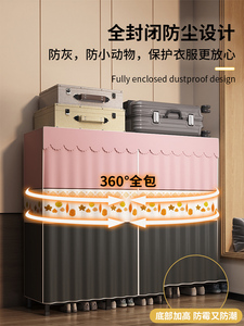 Armoire simple pliable, chambre à coucher, petit appartement, cadre en acier, armoires durables pour <span class=keywords><strong>location</strong></span>, montage facile, rangement - Product Image 4