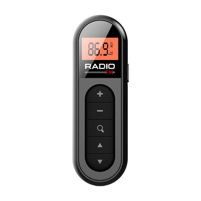 Mini Digital Portable Pocket LCD FM Radio Stereo USB Rechargeable with Earphone
