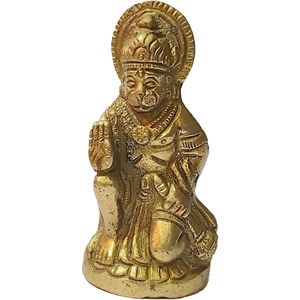 PARIJAT HANDICRAFT Large Hanuman Brass Idol Dios hindú de la fuerza Estatua para el hogar Oficina Novedad Regalo (Hanuman-ji) - Product Image 3